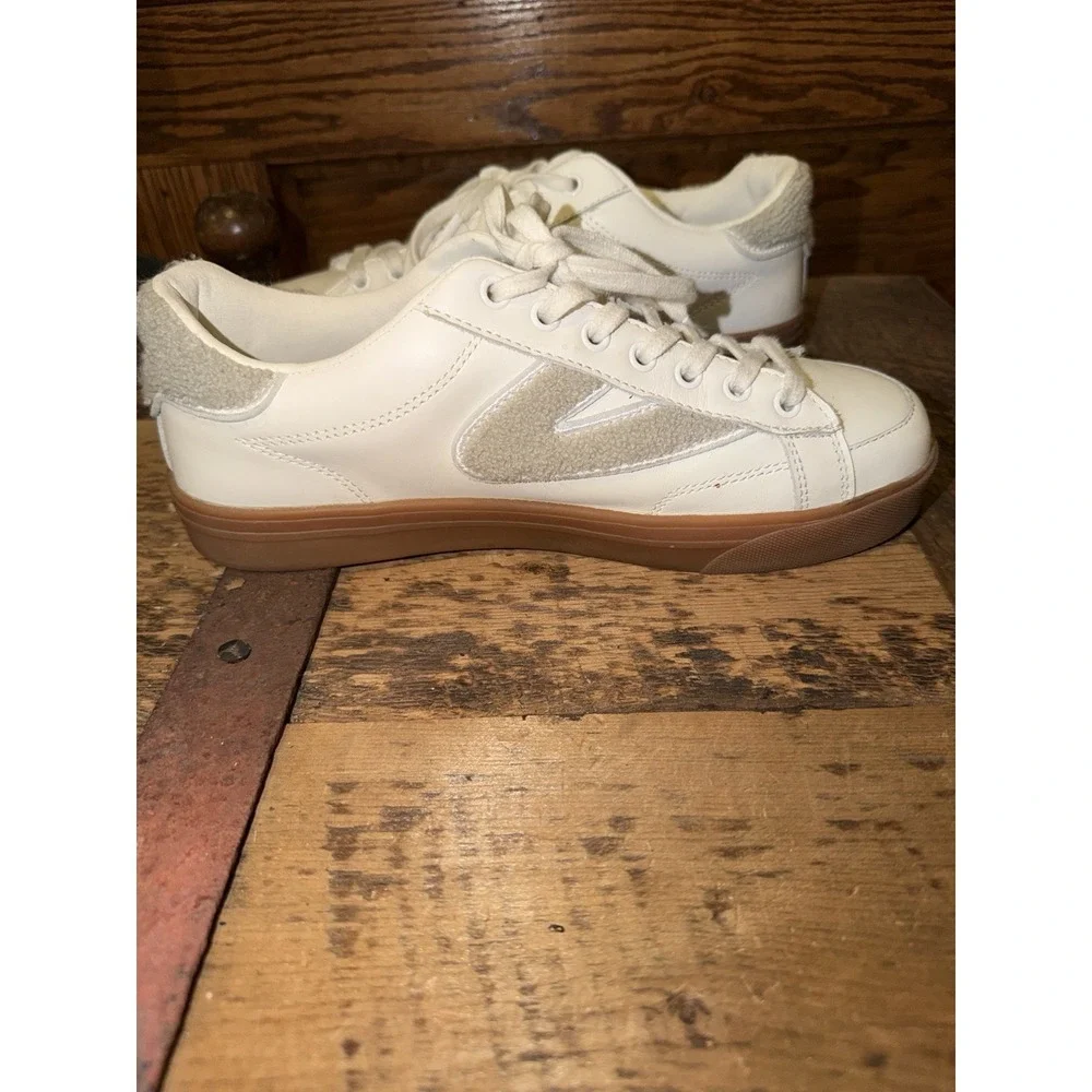 Tretorn Mixed Doubles Women Sneakers White Gum Sole Casual Tennis Shoes Size 7.5